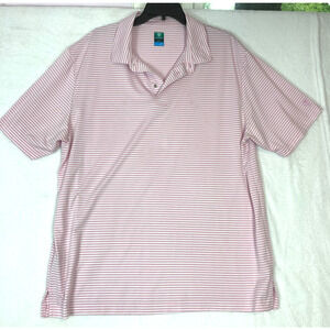 PRO TOUR COOL PLAY MEN'S XL POLO GOLF SHIRT PINK‎ WHITE SHORT SLEEVE